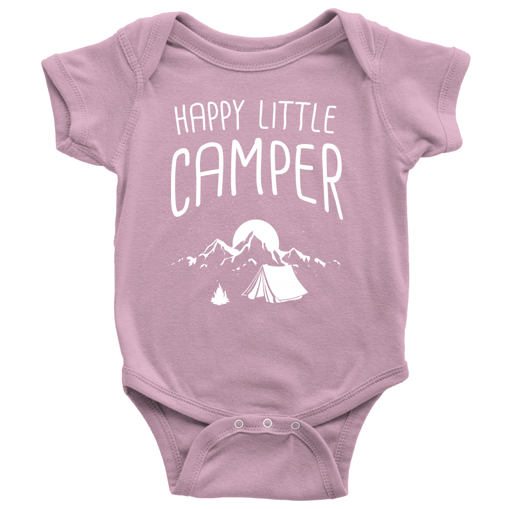 Cute and Adorable "Happy Little Camper" Baby Onesie