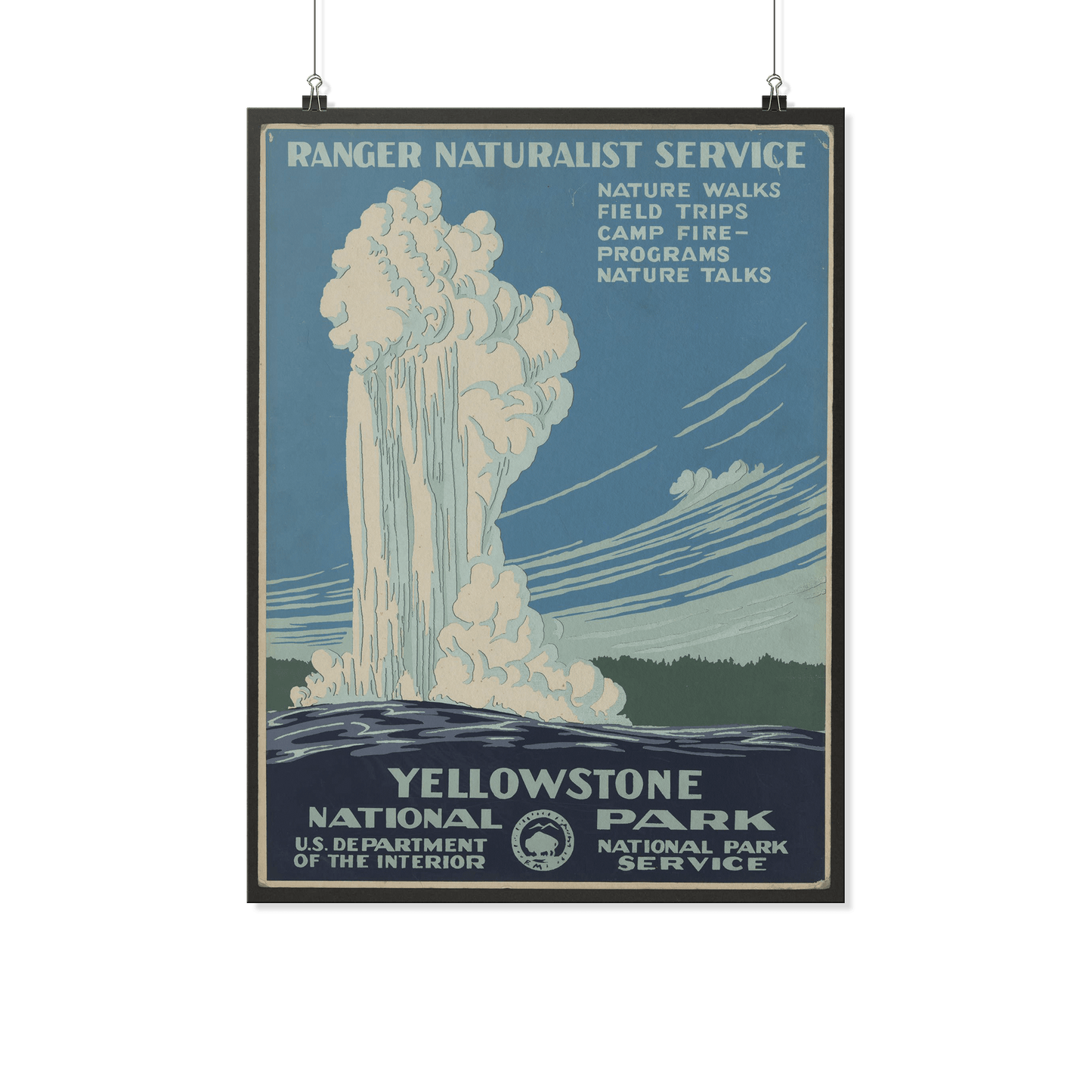 Yellowstone National Park Vintage Poster