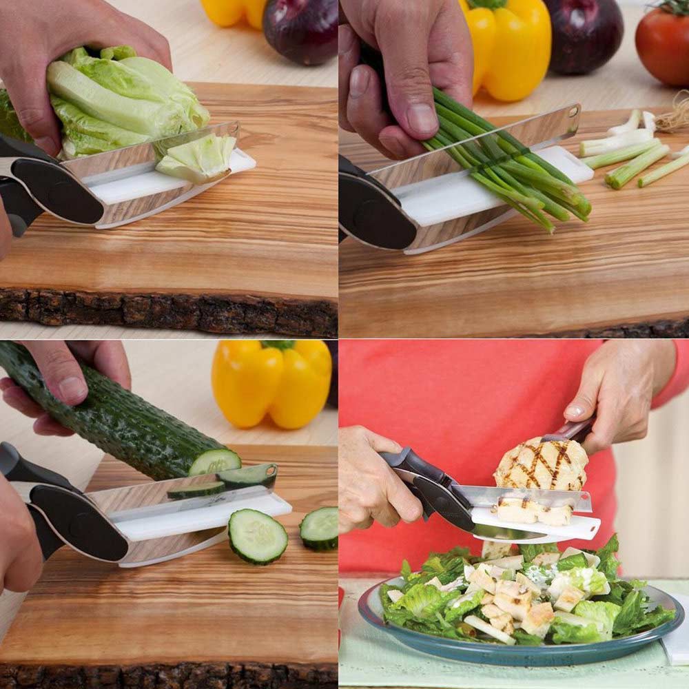 2 In 1 Multi-Function Hands-Free Camp Chop Knife