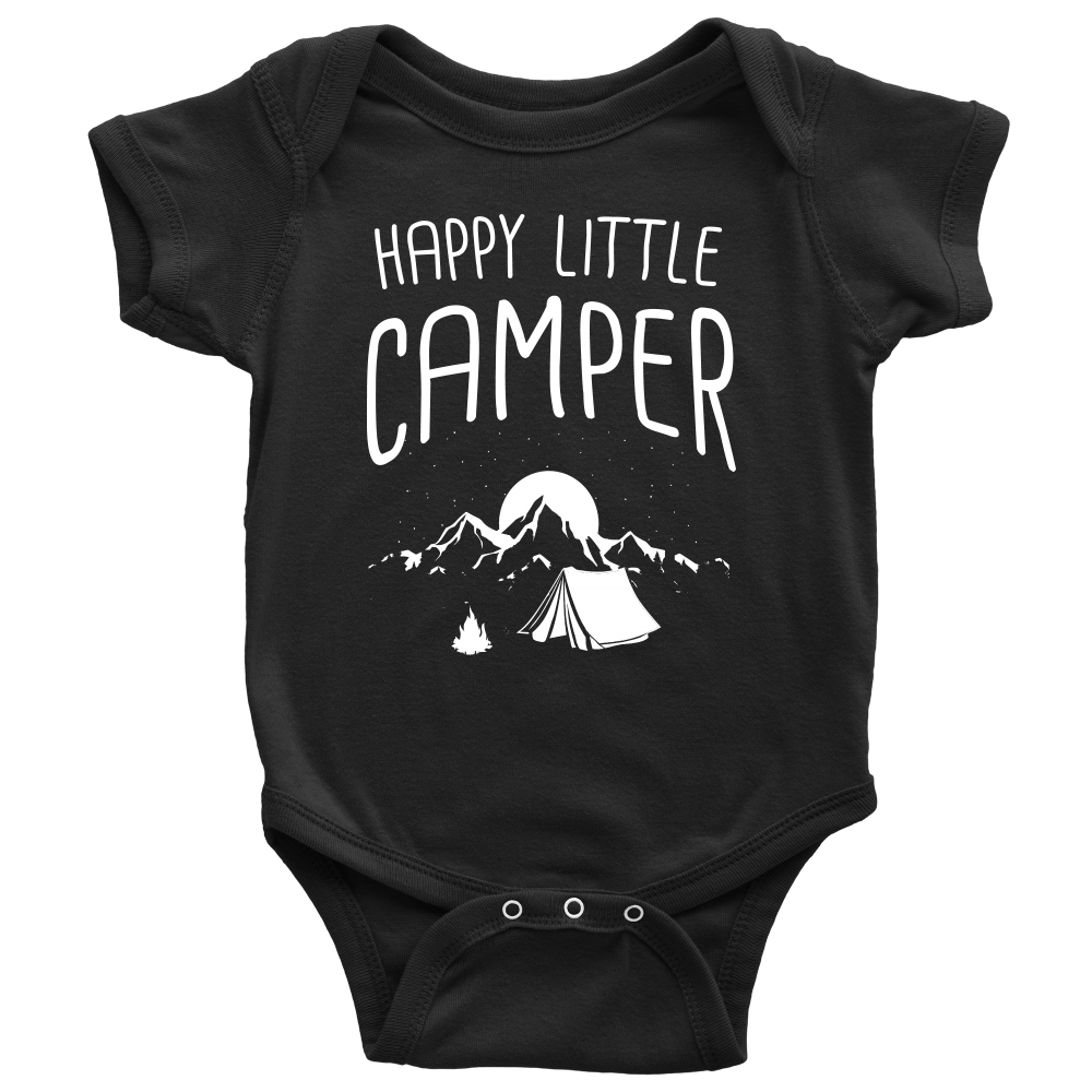 Cute and Adorable "Happy Little Camper" Baby Onesie