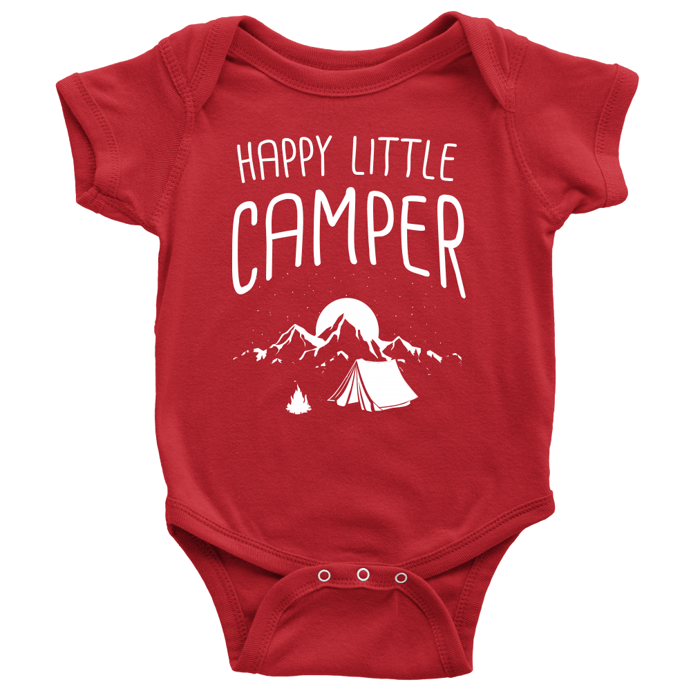 Cute and Adorable "Happy Little Camper" Baby Onesie