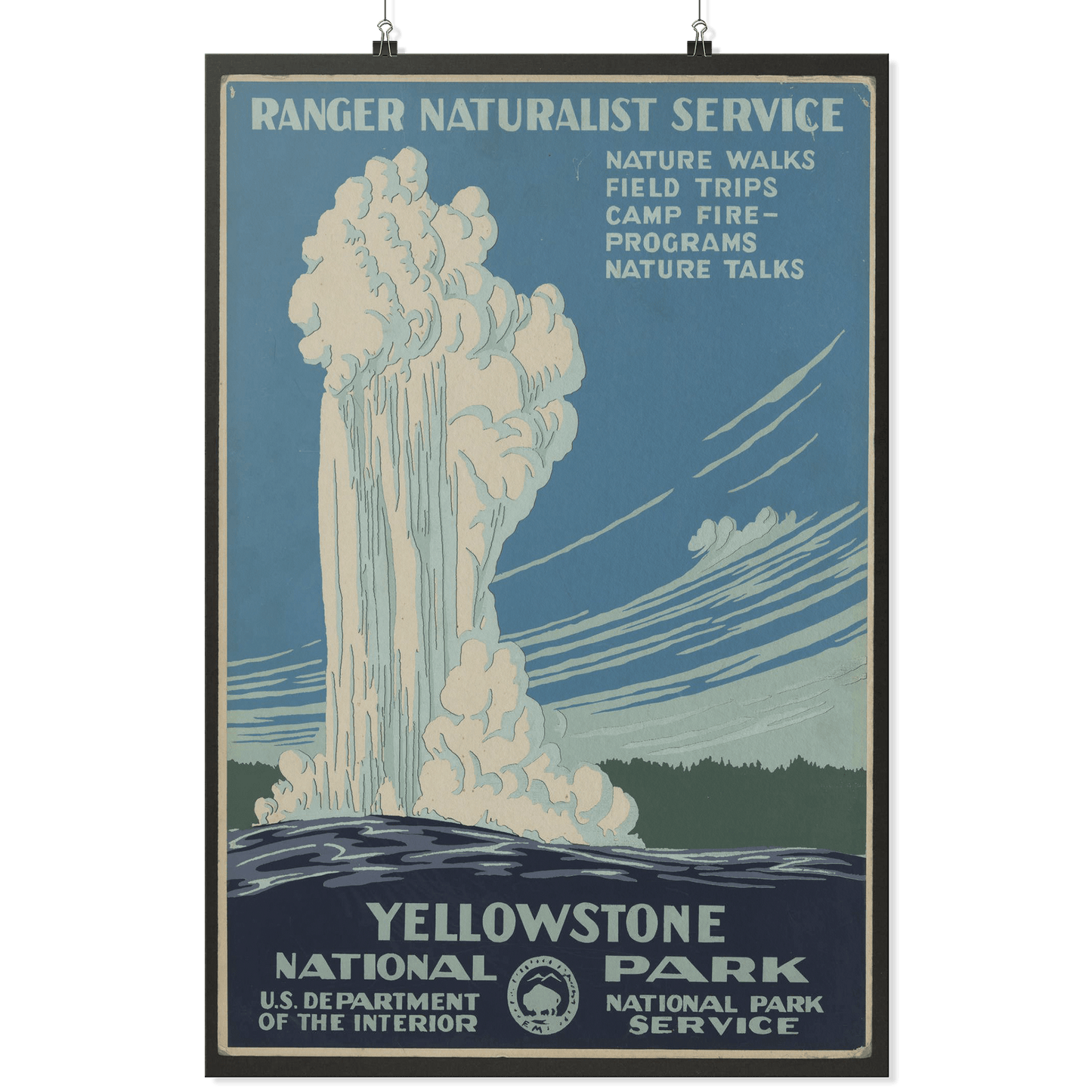 Yellowstone National Park Vintage Poster